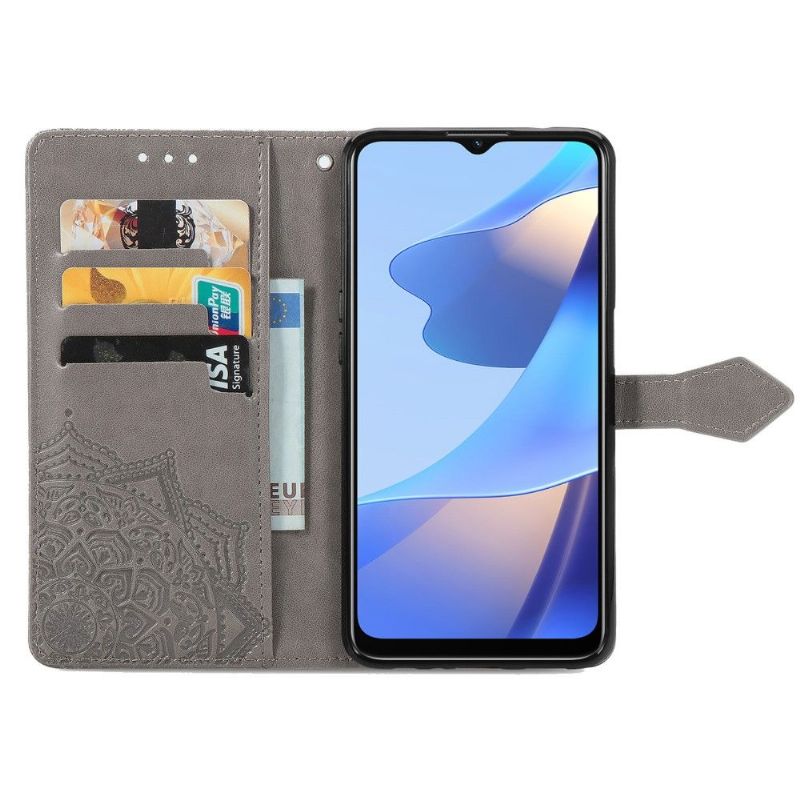 Flipové Pouzdro Na Oppo A16 / A16s Mandala Reliéf Z Umělé Kůže