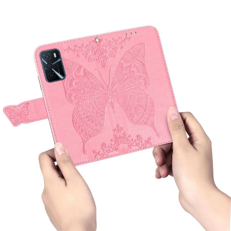 Flipové Pouzdro Na Oppo A16 / A16s Reliéfní Motýl
