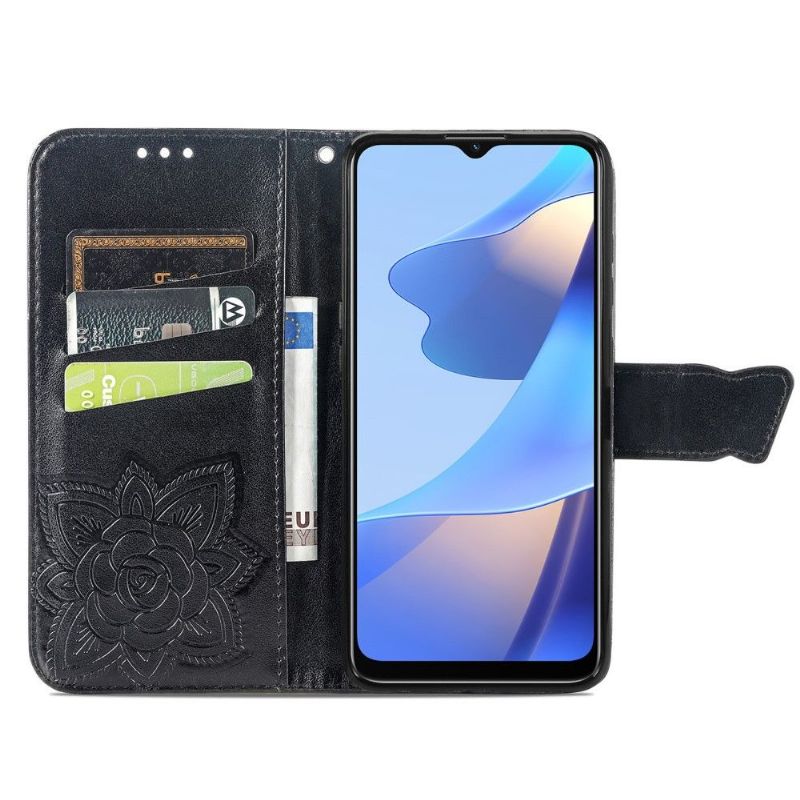 Flipové Pouzdro Na Oppo A16 / A16s Reliéfní Motýl