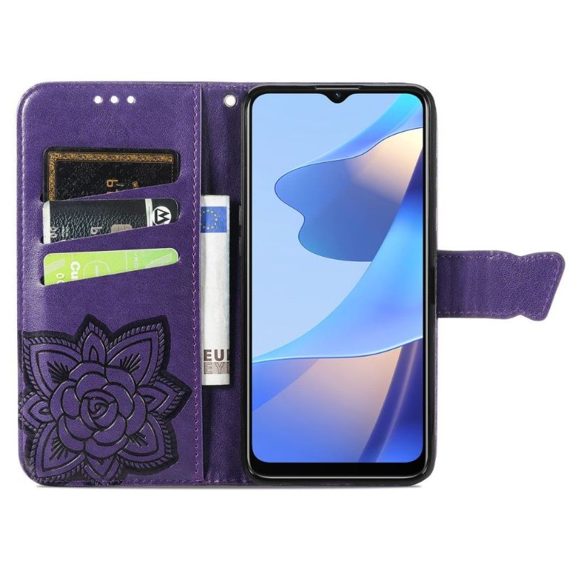Flipové Pouzdro Na Oppo A16 / A16s Reliéfní Motýl