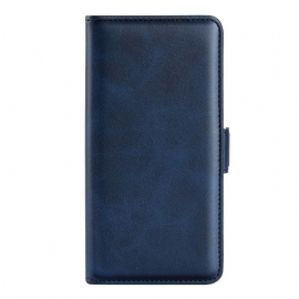Kožené Pouzdro Na iPhone 14 Pro Max Dvojité Zapínání