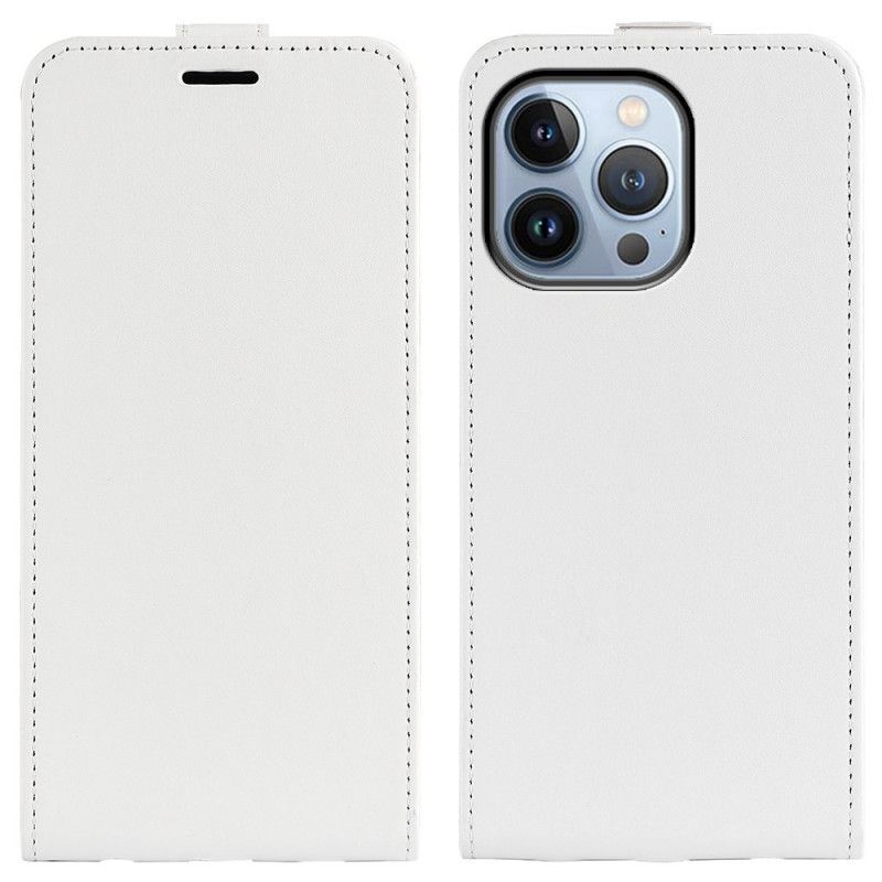 Kožené Pouzdro Na iPhone 14 Pro Max Flipové Pouzdro Efekt Vertikální Klapky Kůže