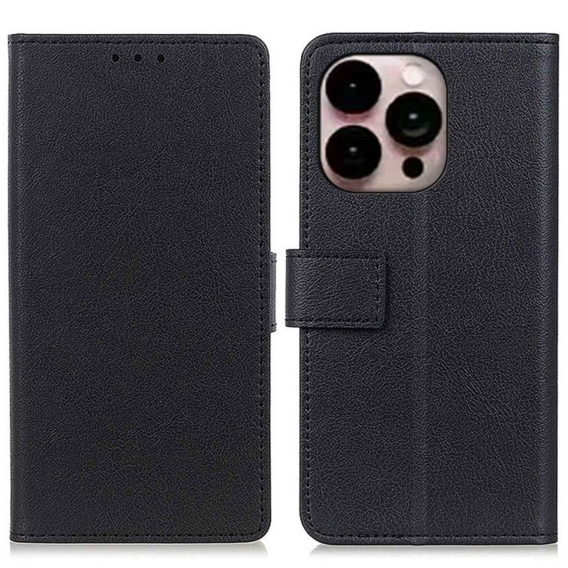 Kožené Pouzdro Na iPhone 14 Pro Max Klasická Umělá Kůže