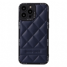 Kryt Na iPhone 14 Pro Max Hodně Štěstí Prošívané