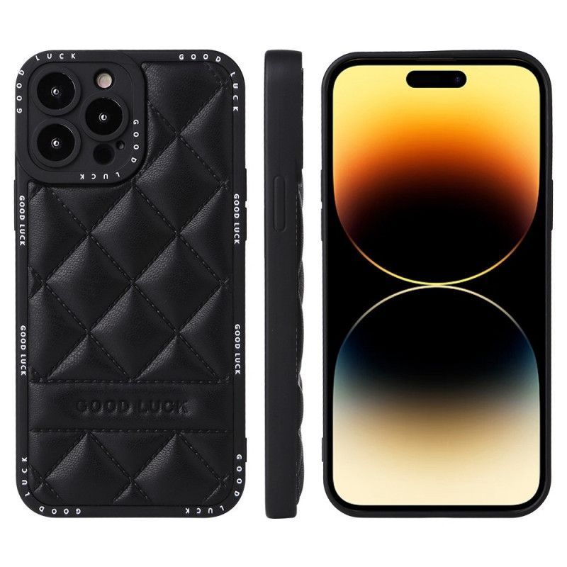 Kryt Na iPhone 14 Pro Max Hodně Štěstí Prošívané