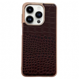 Kryt Na iPhone 14 Pro Max Krokodýlí Textura Kůže