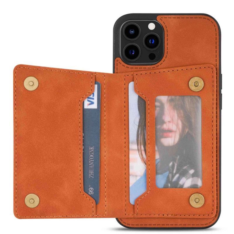 Kryt Na iPhone 14 Pro Max Peněženkové Pouzdro Hands-free Podpora Peněženky