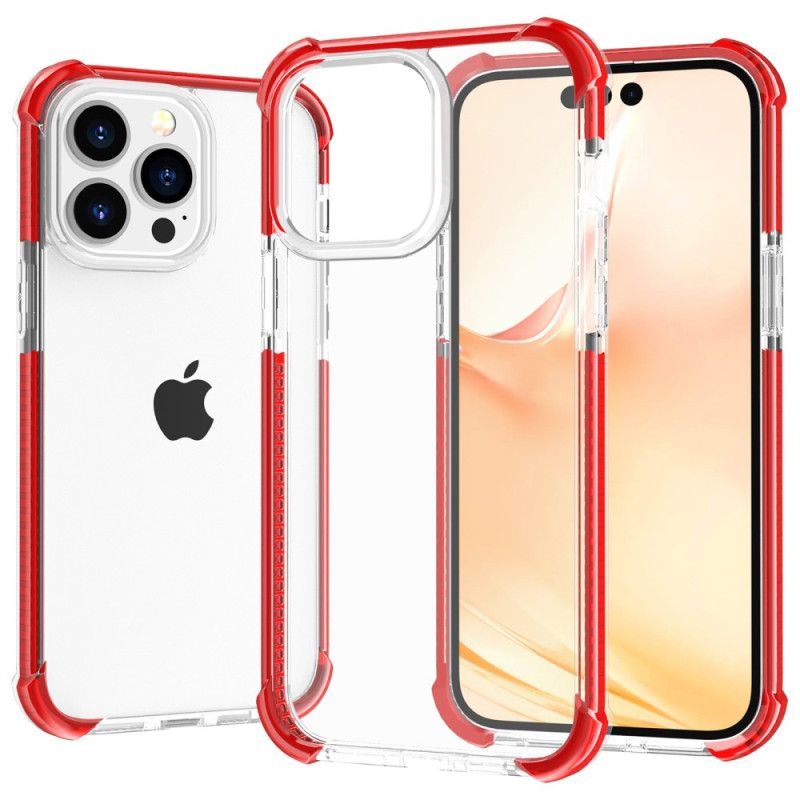Kryt Na iPhone 14 Pro Max Průhledné Barevné Okraje