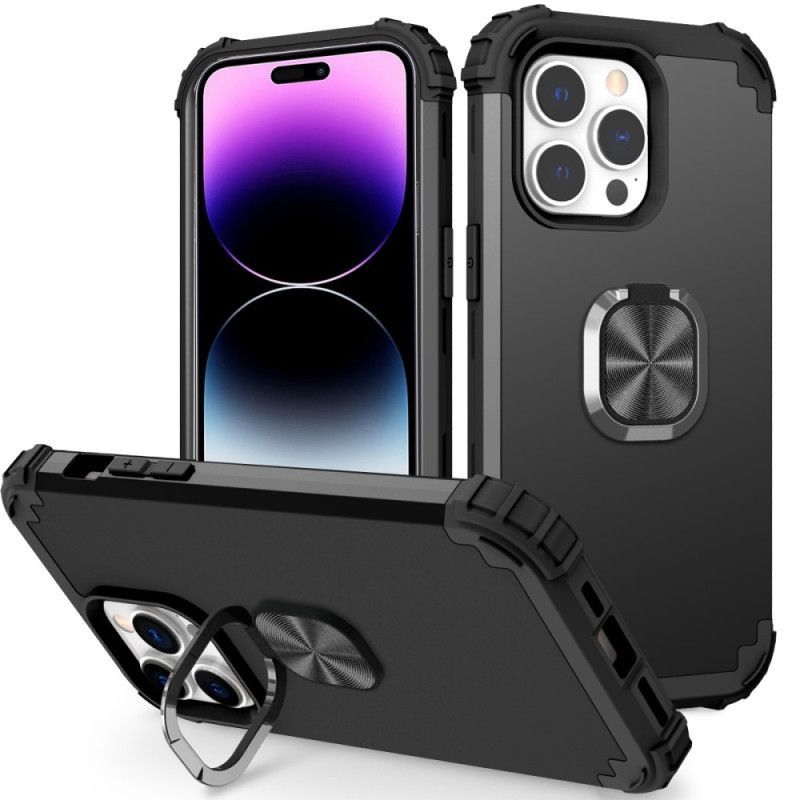 Kryt Na iPhone 14 Pro Max Vyztuženo Kroužkovou Podporou