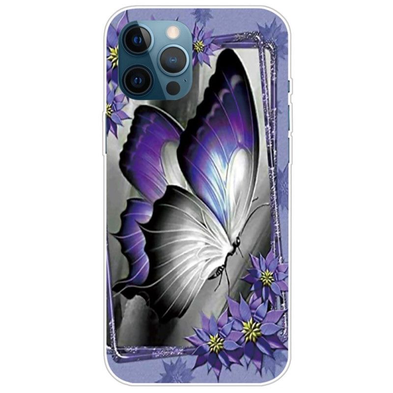 Kryty Na Mobil Na iPhone 14 Pro Max Fialový Motýl