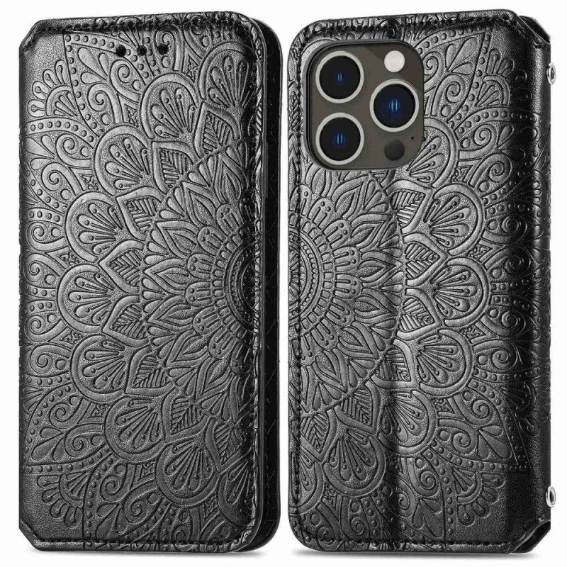 Kryty Na Mobil Na iPhone 14 Pro Max Flipové Pouzdro Kmenové Listy