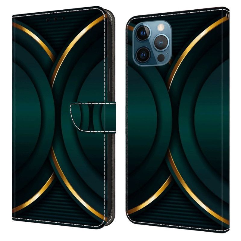 Flipové Pouzdro Na iPhone 15 Pro Zlatá Postava