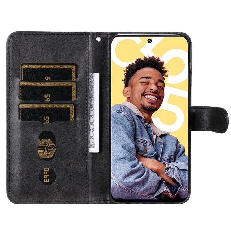 Kožený Kryt Na Realme C55 Přední Peněženka Na Mince