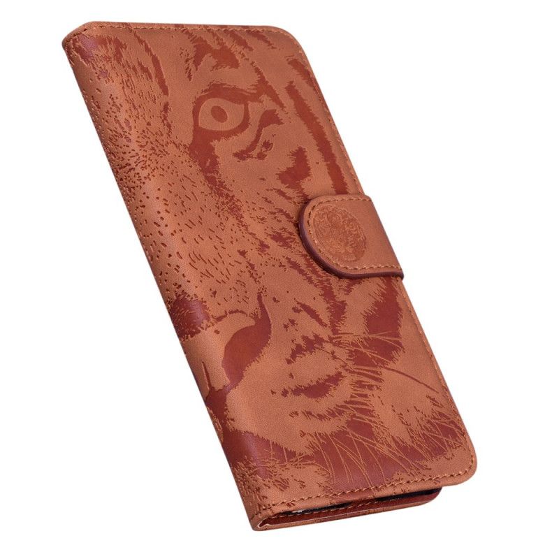 Kožený Kryt Na Realme C55 Tygří Potisk