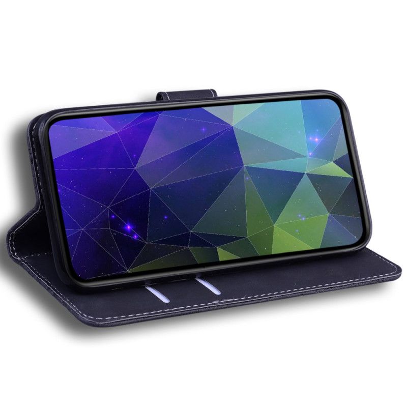 Kožený Kryt Na Realme C55 Viditelné Prošívání