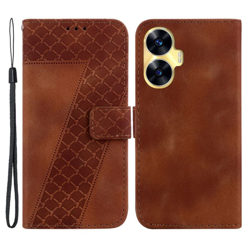 Kožený Kryt Realme C55 Design 7 S Ramínkem