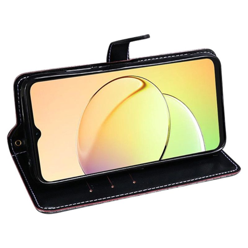 Kožený Kryt Realme C55 Idewei Krokodýlí Styl