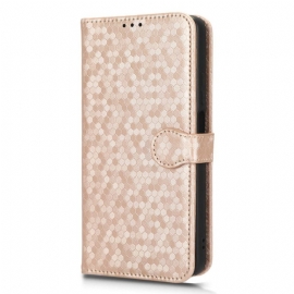 Kožený Kryt Realme C55 Lesklé Tečky S Páskem