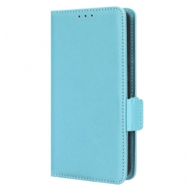 Kožený Kryt Realme C55 Peněženka S Úzkým Páskem