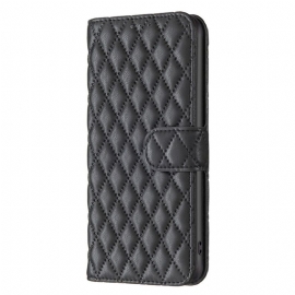 Kožený Kryt Realme C55 Prošívaná Barva Binfen