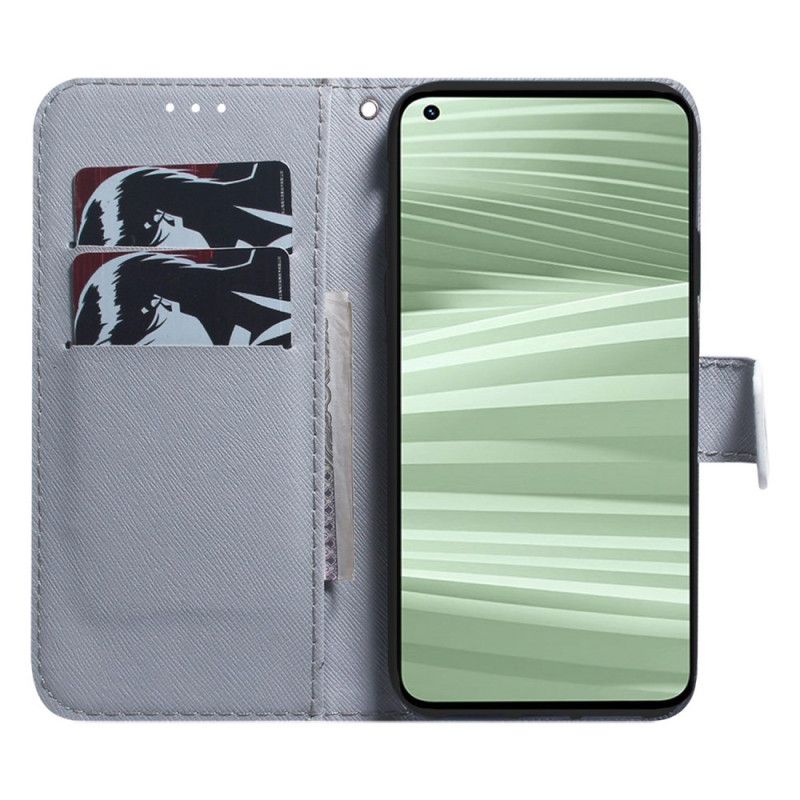 Kožený Kryt Realme C55 Tygr Bílý