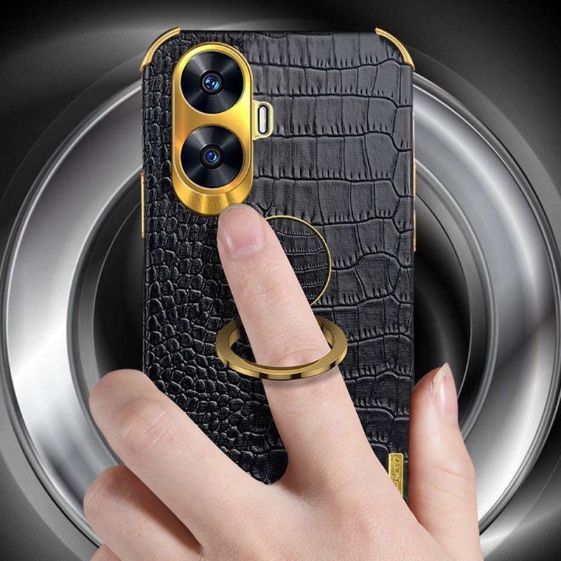 Kryt Realme C55 Krokodýlí Textura S Kroužkem Držák