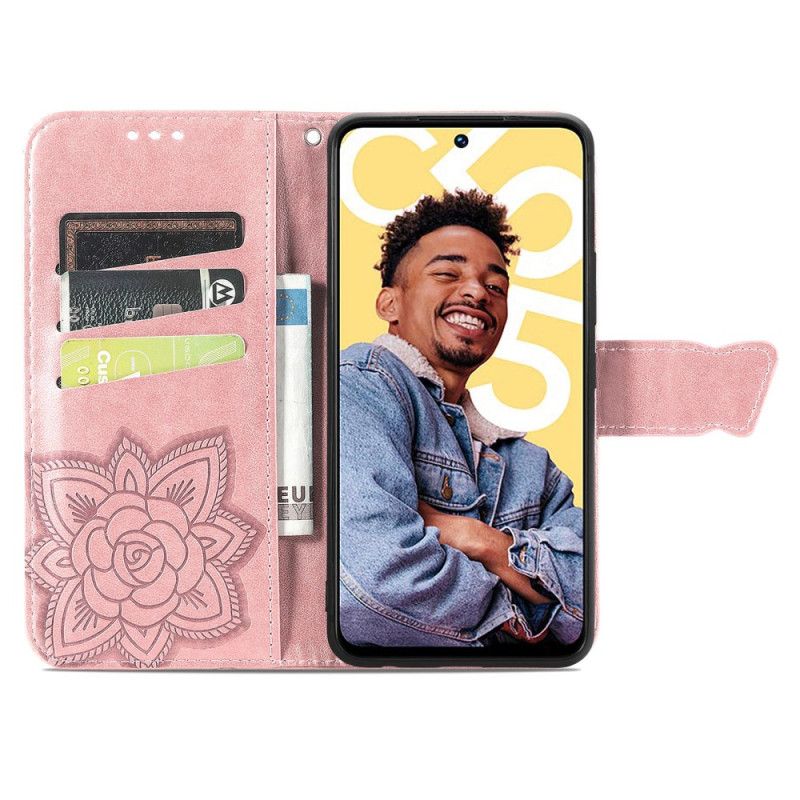 Peněženková Pouzdra Realme C55 Kryty Na Mobil Barokní Řemínek S Motýly