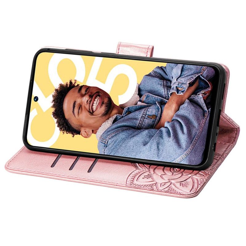 Peněženková Pouzdra Realme C55 Kryty Na Mobil Barokní Řemínek S Motýly