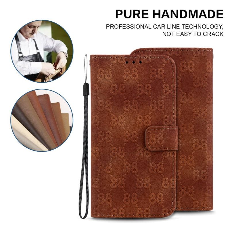 Peněženková Pouzdra Realme C55 Kryty Na Mobil Design 88 S Řemínkem