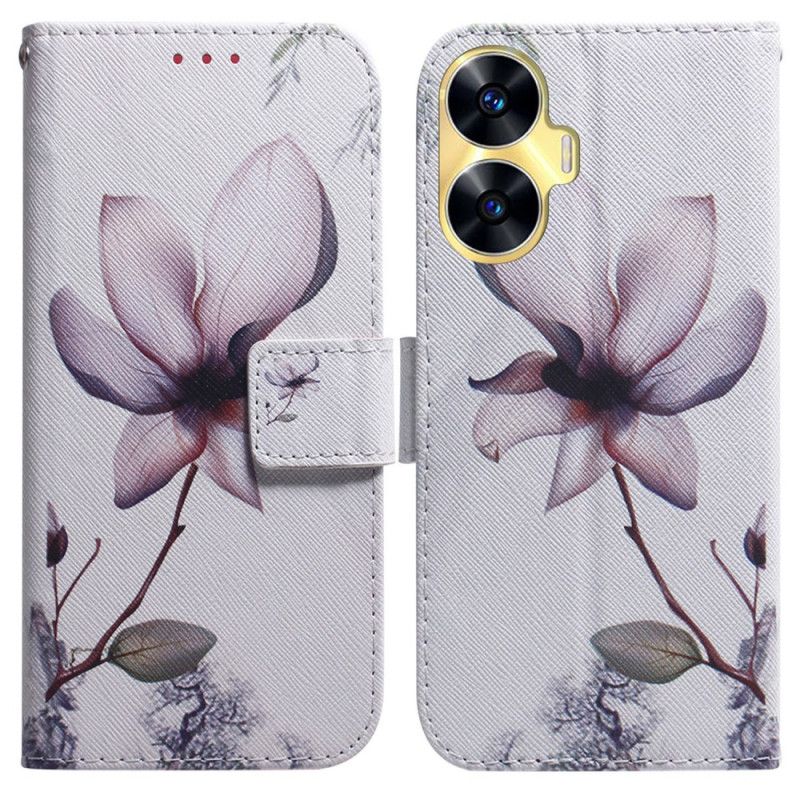 Peněženková Pouzdra Realme C55 Růžová Květina