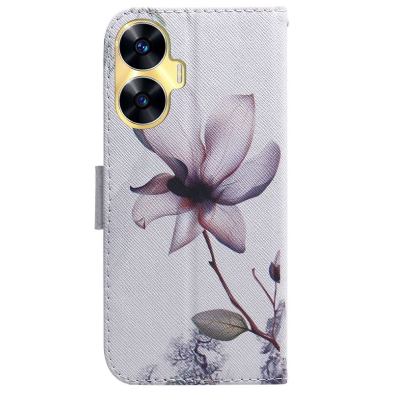 Peněženková Pouzdra Realme C55 Růžová Květina