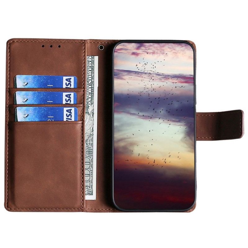 Flipové Pouzdro Na Sony Xperia 10 IV Ana Imitace Kůže Croco Skin Effect