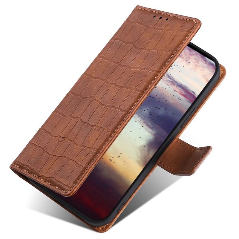 Flipové Pouzdro Na Sony Xperia 10 IV Ana Imitace Kůže Croco Skin Effect
