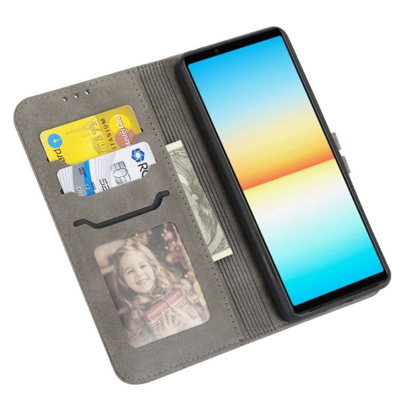 Flipové Pouzdro Na Sony Xperia 10 IV Koťátko S Efektem Matné Kůže