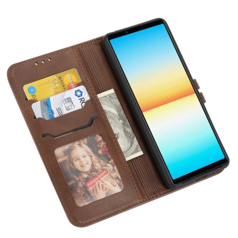 Flipové Pouzdro Na Sony Xperia 10 IV Koťátko S Efektem Matné Kůže