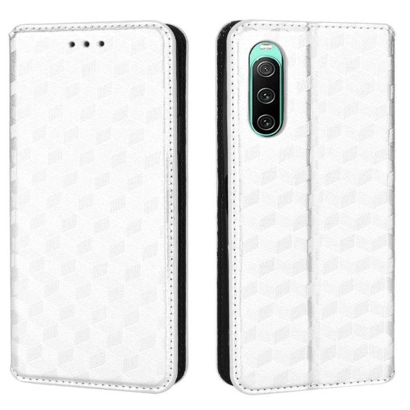 Flipové Pouzdro Na Sony Xperia 10 IV Kožené Pouzdro Návrh Geometrie