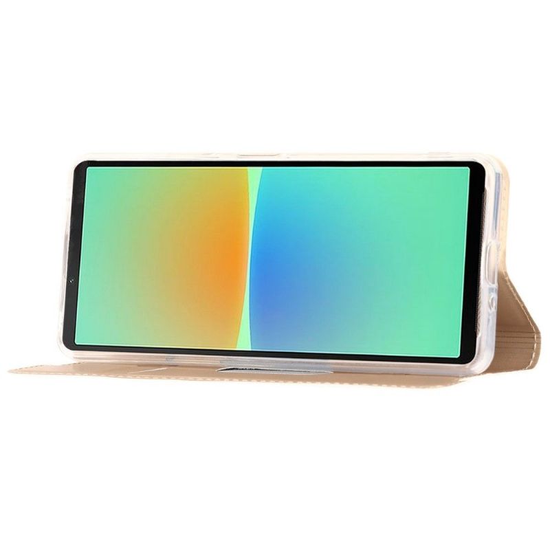 Flipové Pouzdro Na Sony Xperia 10 IV Minimalistický Obchod S Umělou Kůží
