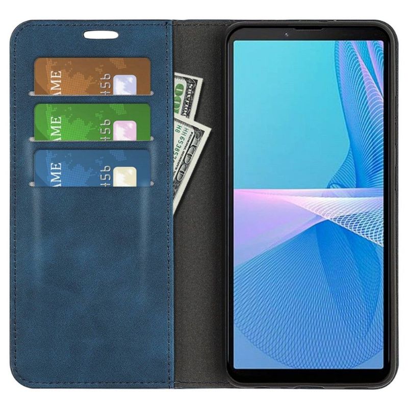 Kožené Pouzdro Folio Na Sony Xperia 10 IV Funkce Stojanu Z Umělé Kůže
