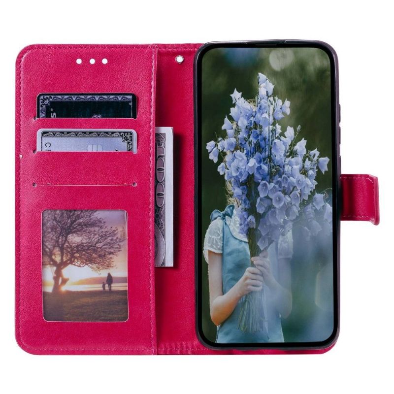 Kožené Pouzdro Na Sony Xperia 10 IV Sluneční Mandala