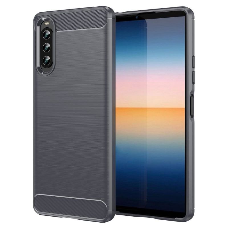 Kryt Na Sony Xperia 10 IV Silikonový Kartáčovaný Efekt