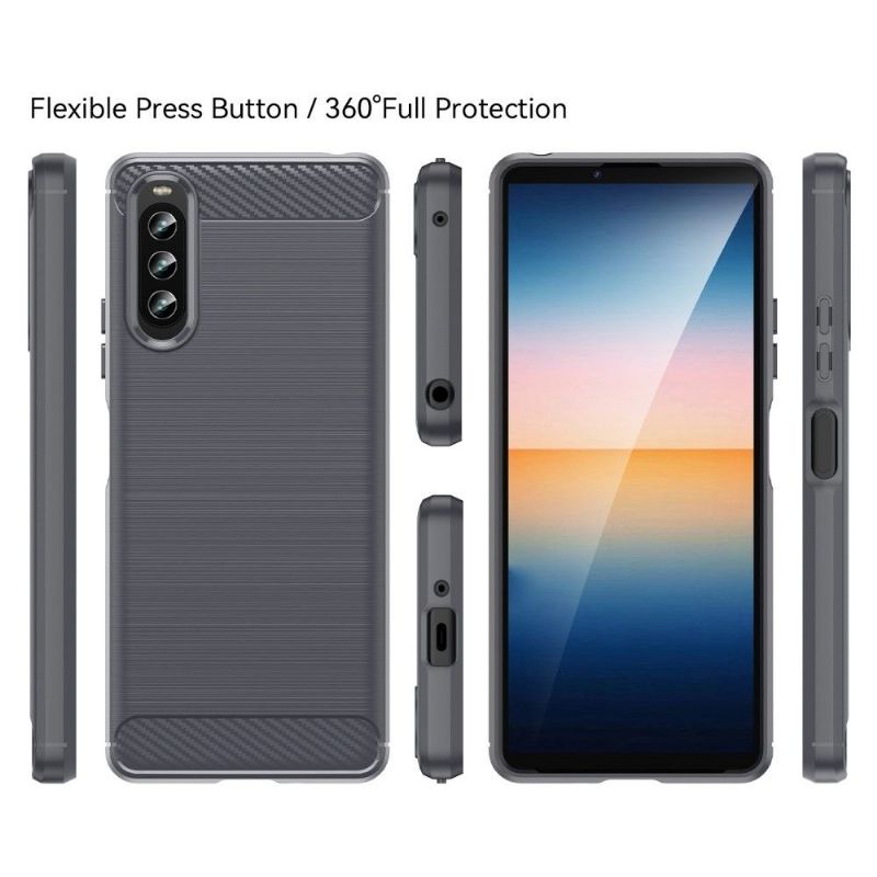 Kryt Na Sony Xperia 10 IV Silikonový Kartáčovaný Efekt