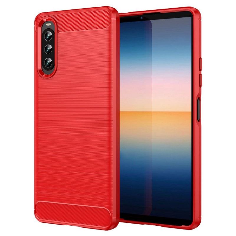 Kryt Na Sony Xperia 10 IV Silikonový Kartáčovaný Efekt