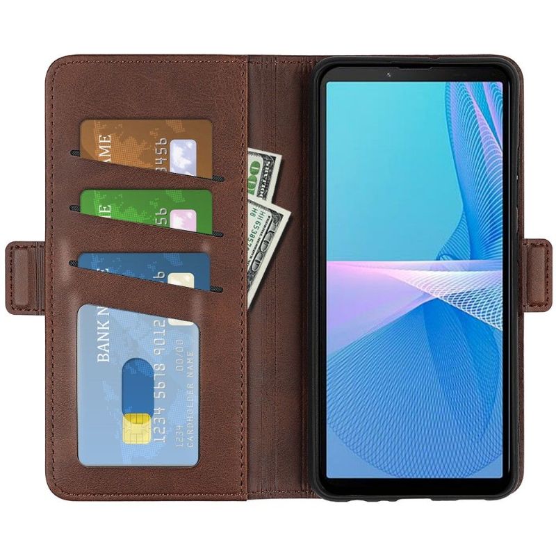 Pouzdra Na Sony Xperia 10 IV Peněženkové Pouzdro Matný Kryt Z Umělé Kůže