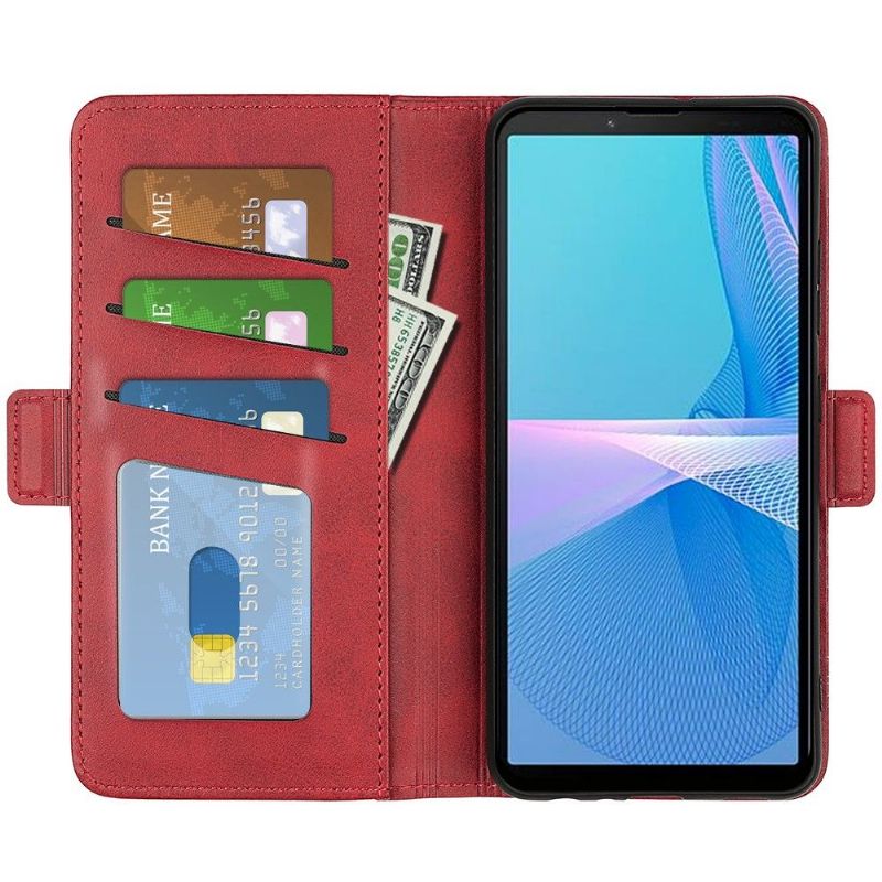 Pouzdra Na Sony Xperia 10 IV Peněženkové Pouzdro Matný Kryt Z Umělé Kůže