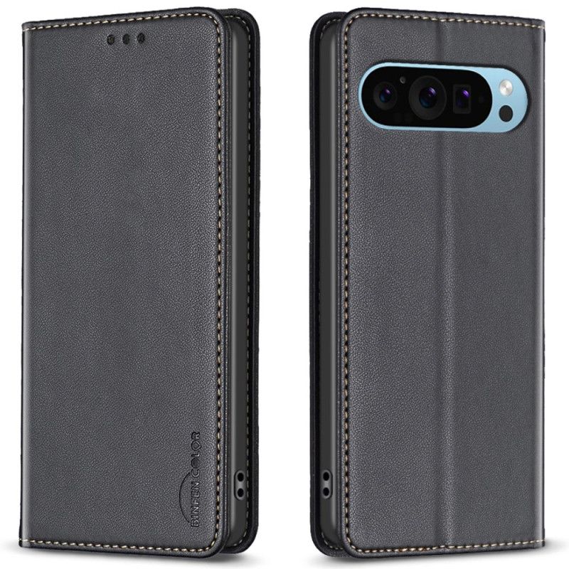 Kožené Pouzdro Folio Na Google Pixel 9 Pro Klasická Barva Binfen