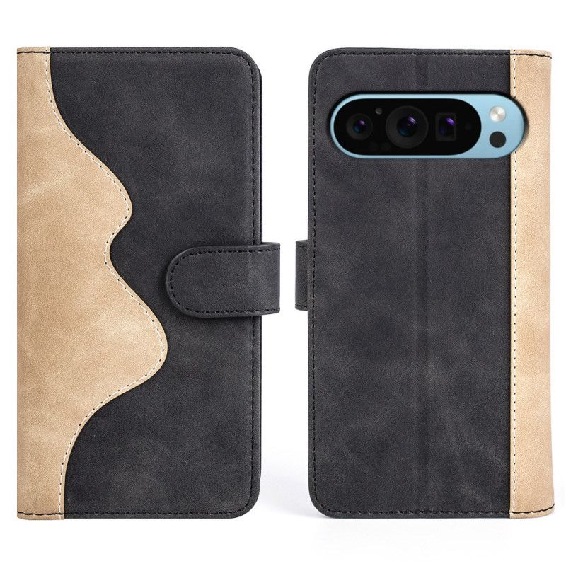 Kožený Kryt Google Pixel 9 Pro Dvoubarevný Design