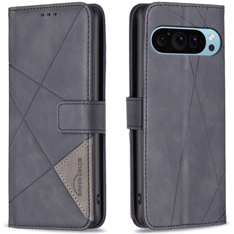 Kožený Kryt Google Pixel 9 Pro Geometrické Vzory Binfen Color