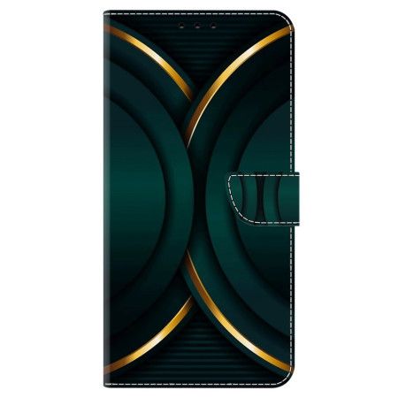 Kožený Kryt Google Pixel 9 Pro Zlatý Obrys