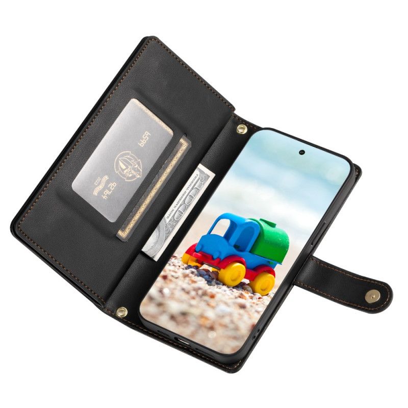 Kožený Kryt Na Google Pixel 9 Pro Peněženka