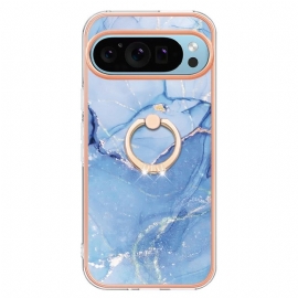 Kryt Google Pixel 9 Pro Kryty Na Mobil Mramorovaný Podpůrný Kroužek